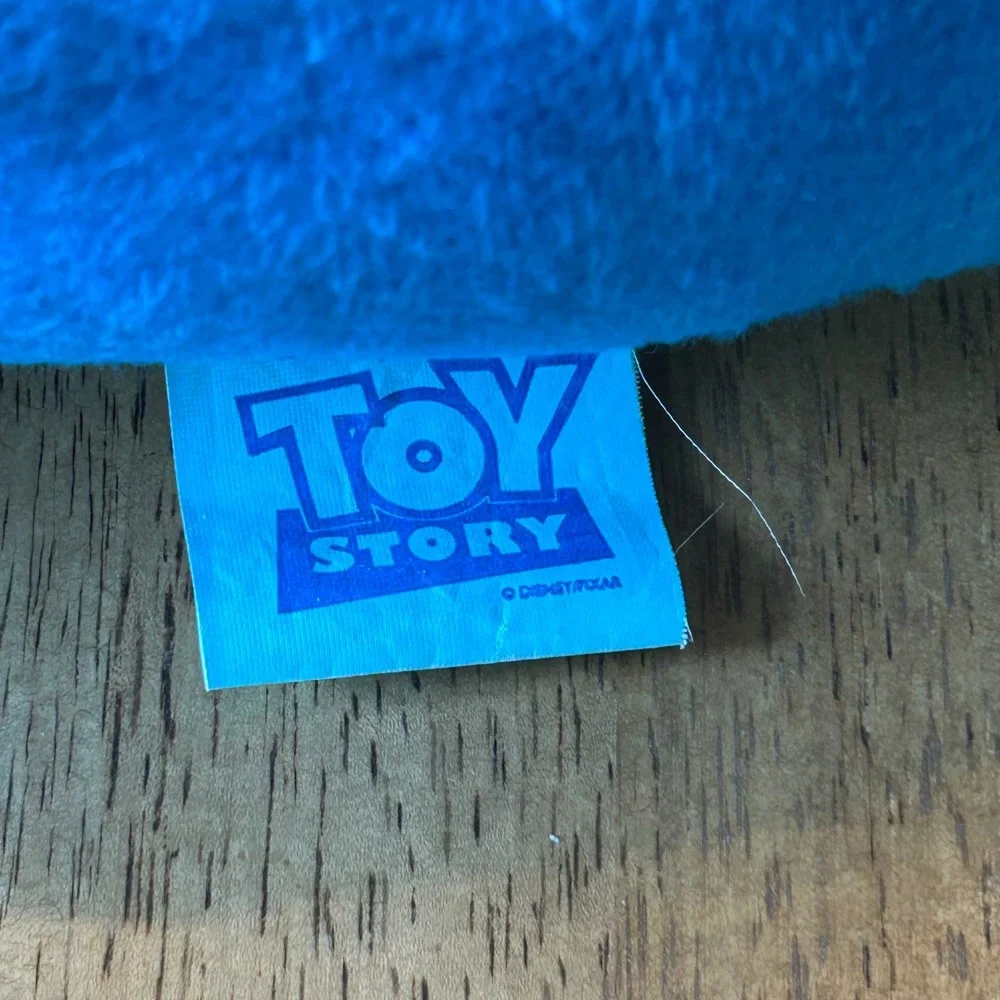 Disney Pixar Toy Story Woody Buzz Lightyear Rocket Ship Plush Pillow Blue 90s
